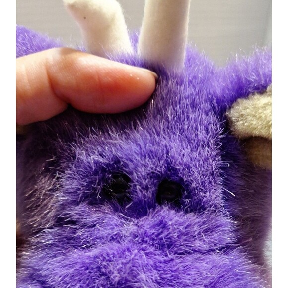 Vintage Commonwealth Fat Dragons Purple 1991 Plush Stuffed Animal Toy - Picture 8 of 8